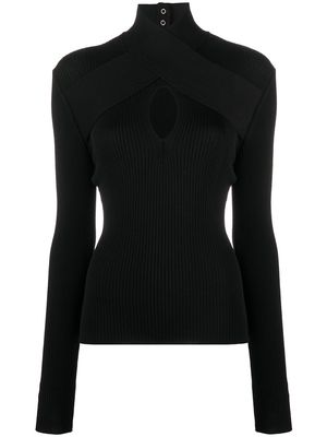 MSGM high neck knitted top - Black