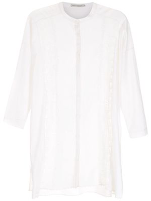 Martha Medeiros linen Antonia beach mini dress - White