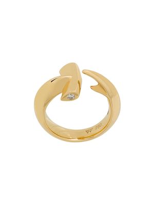 Stephen Webster 18kt yellow gold Hammerhead diamond ring - Metallic