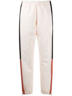 Marine Serre contrast panel cuffed trousers - Neutrals
