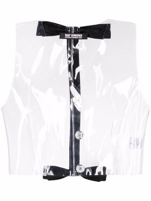 Raf Simons transparent bow-detail vest - Neutrals