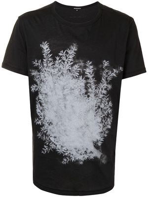Ann Demeulemeester foliage print cotton T-shirt - Black