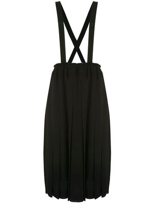 Black Comme Des Garçons crossover straps dungaree dress
