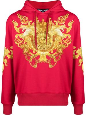 Versace Jeans Couture Barocco-print hoodie - Red