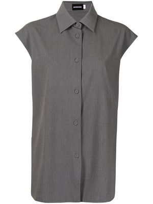 GOODIOUS sleeveless garbadine shirt - Grey