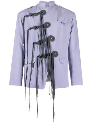 Charles Jeffrey Loverboy lace-fastening tailored blazer - Purple