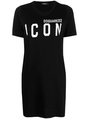 Dsquared2 logo-print T-shirt dress - Black
