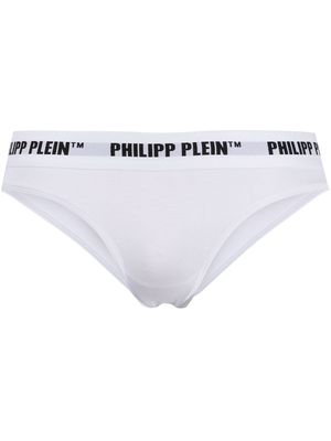 Philipp Plein logo-waistband briefs - White