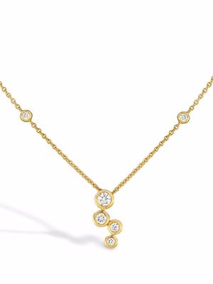 Pragnell 18kt rose gold Bubbles diamond drop pendant necklace - Pink