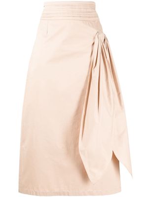 MEHTAP ELAIDI gathered midi skirt - Pink