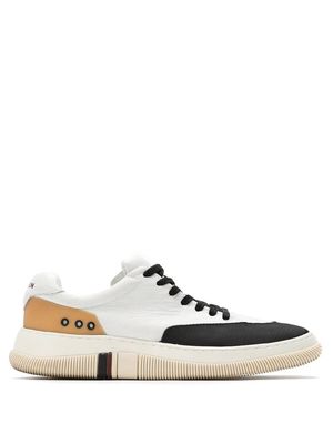 Osklen panelled leather sneakers - White