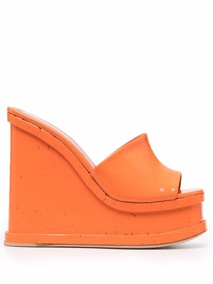 HAUS OF HONEY platform wedge sandals - Orange
