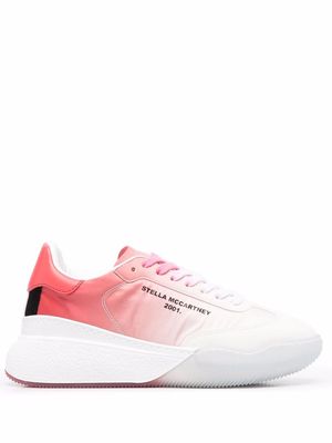 Stella McCartney gradient lace-up sneakers - White