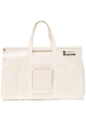 As2ov Alberton canvas tote bag - White
