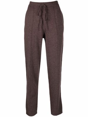 12 STOREEZ seam detail knit trousers - Brown