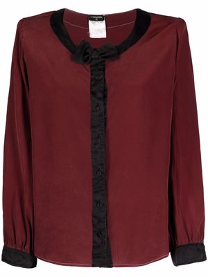 Chanel Pre-Owned 2006 bow-detail silk blouse - Red