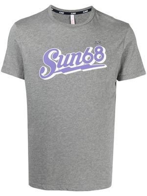Sun 68 logo-print T-shirt - Grey