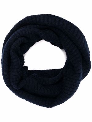 Barrie ribbed-knit cashmere snood - Blue