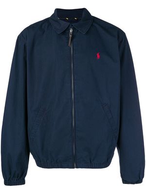 Polo Ralph Lauren logo zipped bomber jacket - Blue