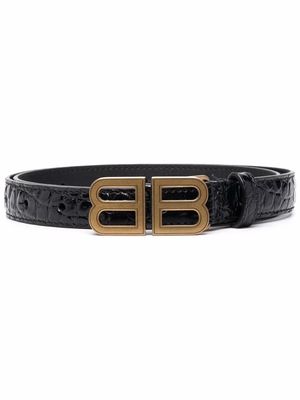 Balenciaga Hourglass logo-buckle belt - Black