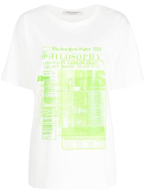 Philosophy Di Lorenzo Serafini graphic logo-print cotton T-shirt - White