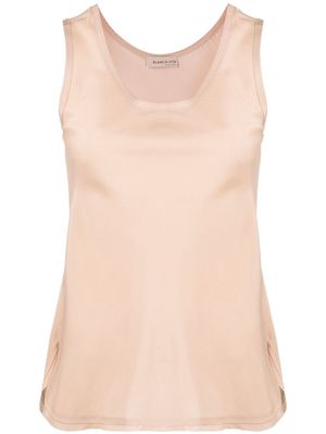 Blanca Vita sleeveless silk blouse - Neutrals