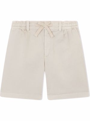 Dolce & Gabbana Kids drawstring stretch-cotton shorts - Neutrals