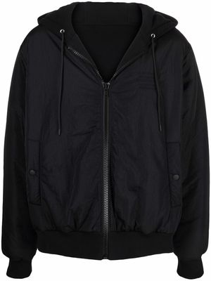 MSGM reversible drawstring hooded jacket - Black