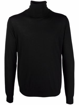 LANVIN lightweight knitted roll-neck jumper - Black