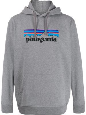 Patagonia logo print hoodie - Grey