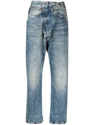 R13 crossover high-rise jeans - Blue