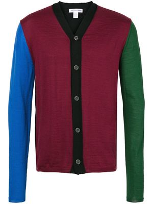 Comme Des Garçons Shirt colour block cardigan - Red