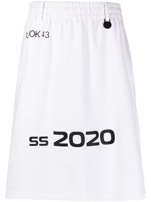 Xander Zhou SS 2020 pareo shorts - White