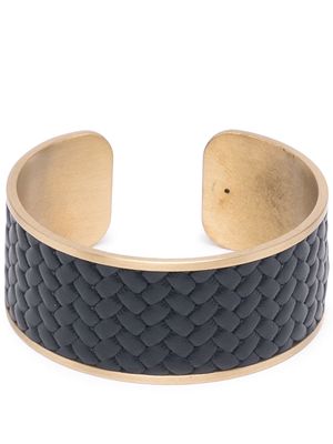Pinetti woven-leather napkin ring - Blue