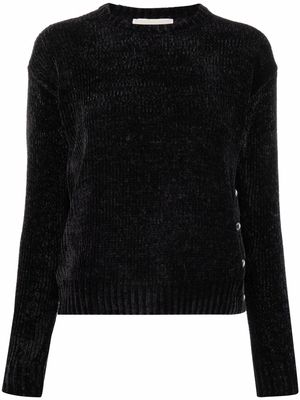 Michael Kors side-buttoned long-sleeved sweater - Black