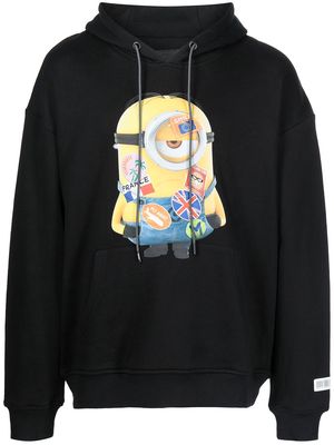 Mostly Heard Rarely Seen Minions-traveling drawstring hoodie - Black