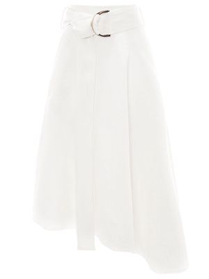 JW Anderson asymmetric D-ring mini skirt - White