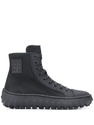 CamperLab Ground textured high-top sneakers - Black