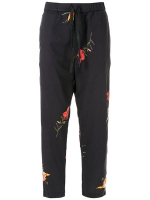 Osklen Hibiscus Night jogger trousers - Blue
