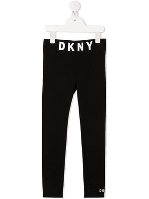 Dkny Kids logo print leggings - Black