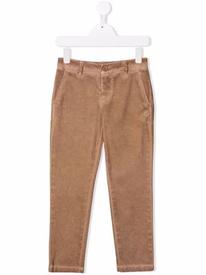 DONDUP KIDS slim-cut chino trousers - Neutrals