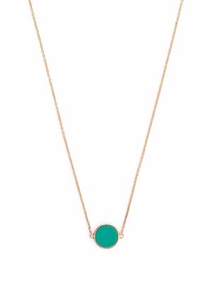 GINETTE NY 18kt yellow gold mini Ever turquoise disc necklace