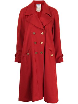 Chanel Pre-Owned 1994 double-breasted knee-length coat - Red