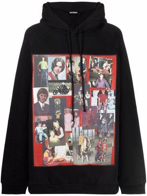 Raf Simons oversized photographic-print hoodie - Black
