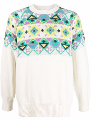 MSGM intarsia-knit jumper - Neutrals