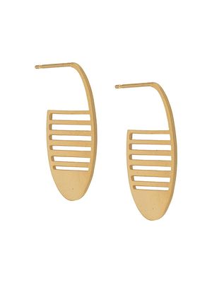 Hsu Jewellery oval-hoop earrings - Gold