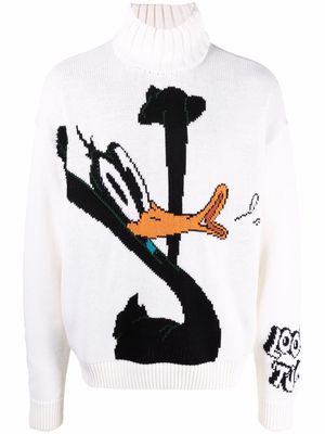 Gcds Daffy Duck roll-neck jumper - Neutrals