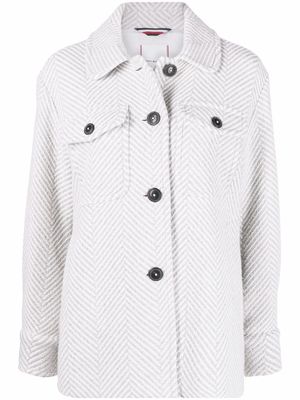 Tommy Hilfiger herringbone woven shirt jacket - Grey