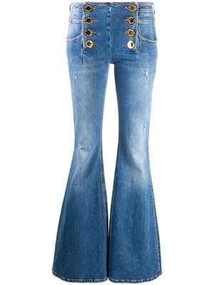 Balmain faded flare jeans - Blue