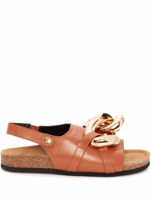 JW Anderson Chain flat sandals - Brown